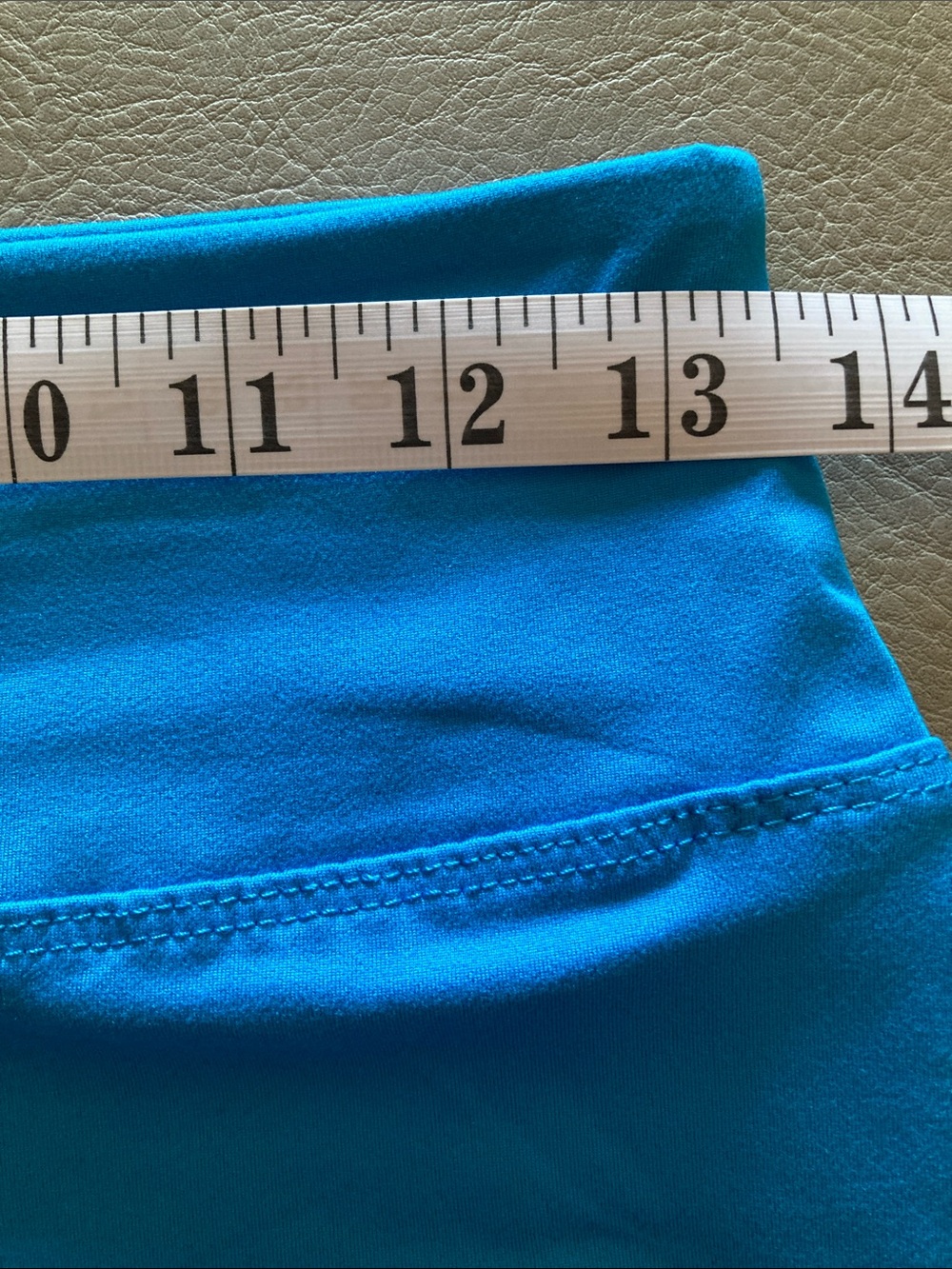 High-Waist Athletic Shorts in Bright Blue - Picture 7 of 9